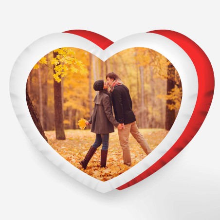 Cuscino a cuore personalizzato con foto