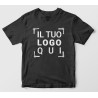 T-shirt nera personalizzata con foto o grafica